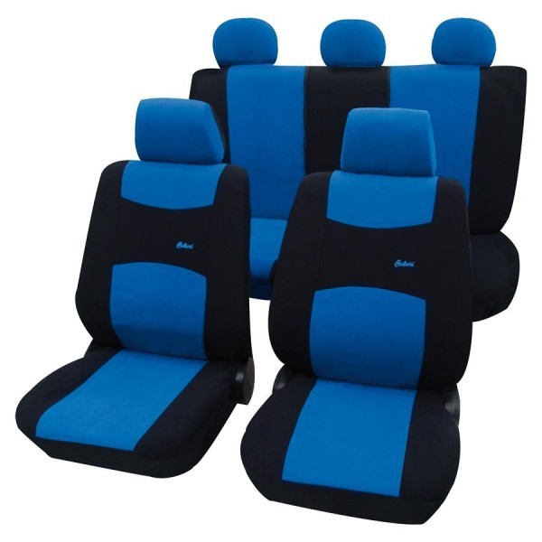 Autositzbezug Schonbezug, Komplett Set, Audi Q8, Blau Schwarz