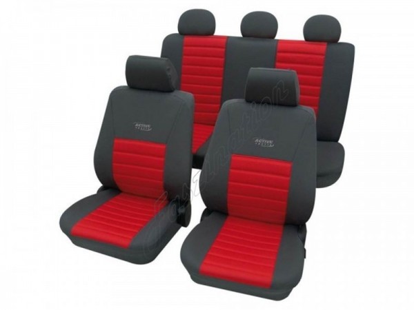 Autositzbezug Schonbezug, Komplett-Set, Peugeot 309, Rot Blau Anthrazit