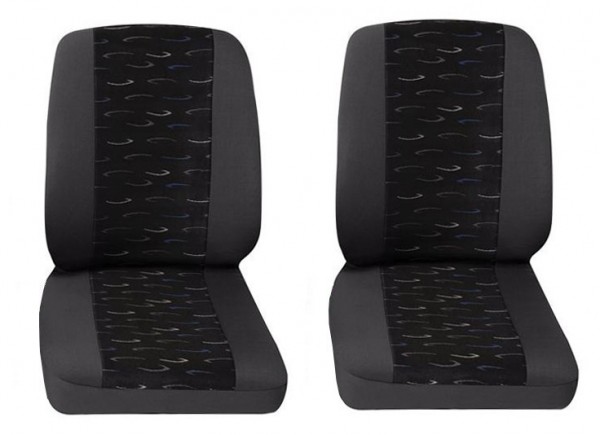 Transporter Autositzbezug, Schonbezug, 2 x Einzelsitz , Volkswagen T5, Farbe: Grau/Blau