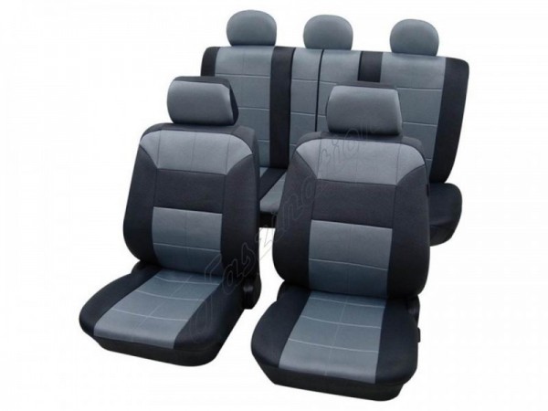 Autositzbezug Schonbezug Lederlook-Optik, Komplett-Set Rover Mini, 75, Blau Hellblau