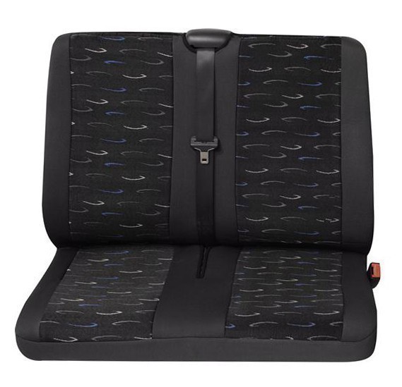 Transporter Autositzbezug, Schonbezug, 1 x Doppelsitz hinten, Opel Movano, Farbe: Grau/Blau