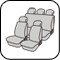 Autositzbezug Schonbezug, Komplett-Set, Toyota HiLux ohne Seitenairbag, Schwarz Anthrazit