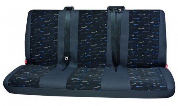 Transporter Autositzbezug, Schonbezug, 1 x 3er-Bank hinten, Nissan Primastar, Farbe: Grau/Blau