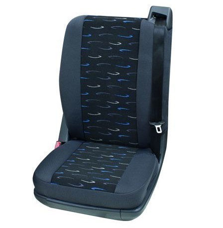 Transporter Autositzbezug, Schonbezug, 1 x Einzelsitz hinten, Volkswagen T4, Farbe: Grau/Blau