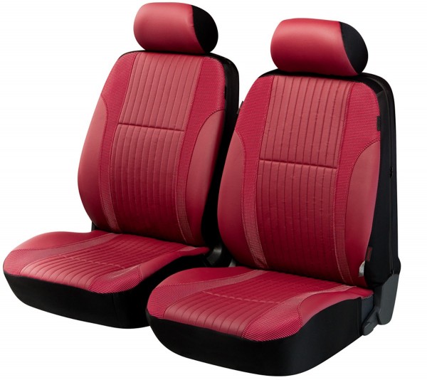 Autositzbezug Schonbezug, Kunstleder, Vordersitzbezüge, Hyundai ix20, Rot