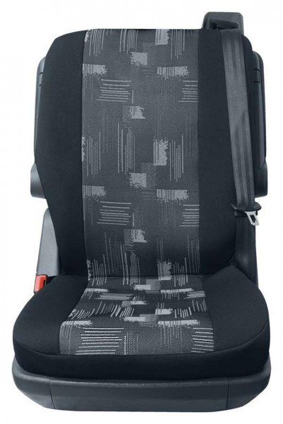 Transporter Autositzbezug, Schonbezug, 1 x Einzelsitz hinten, Peugeot Expert, Farbe: Schwarz/Grau
