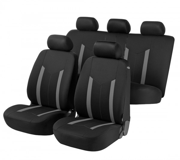 Autositzbezug Schonbezug, Komplett Set, Volvo XC70, Schwarz, Grau