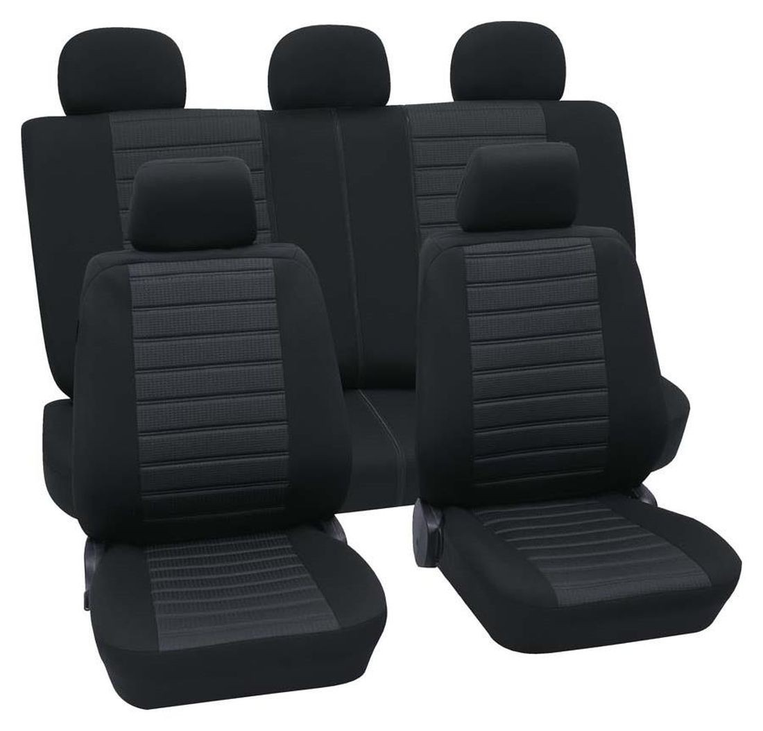 Sitzbezüge Schonbezüge für Opel Vectra C schwarz-braun V20 Vordersitze