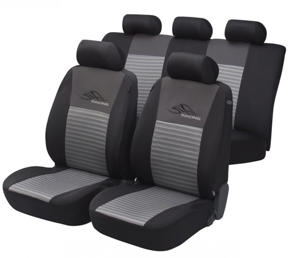 Autositzbezug Schonbezug, Komplett Set, Hyundai Sitzbezüge komplett, Schwarz, Grau