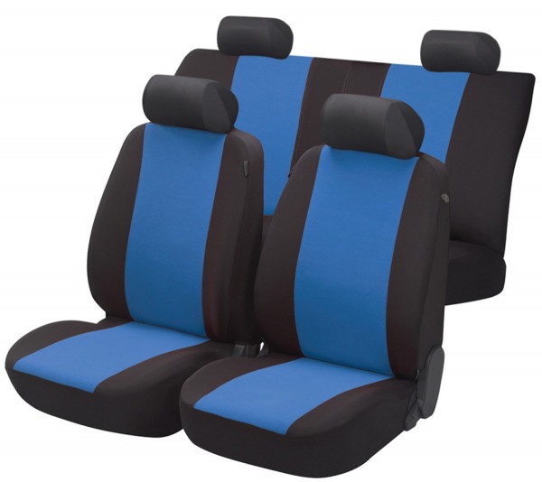 Autositzbezug Schonbezug, Komplett Set, Ford Fiesta, Schwarz, Blau